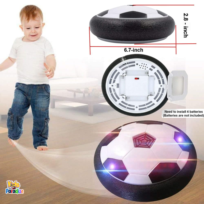Hover Soccer Ball Soft Air Power Gliding Base Indoor Play LED Flash Lights Toy