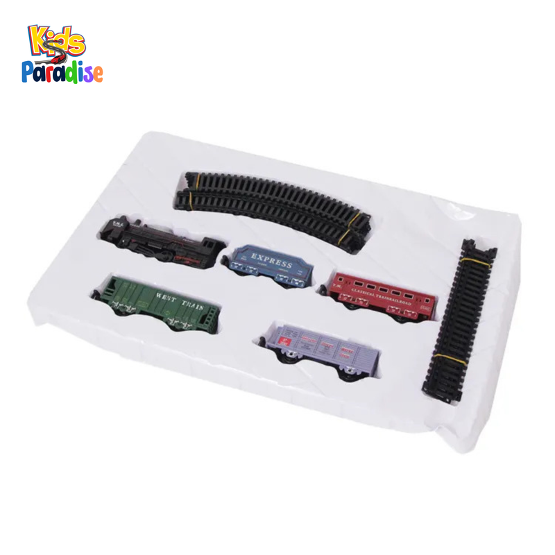 19 Pcs Track Car Model Model Train Set 2215-3 with Sound & Light Music