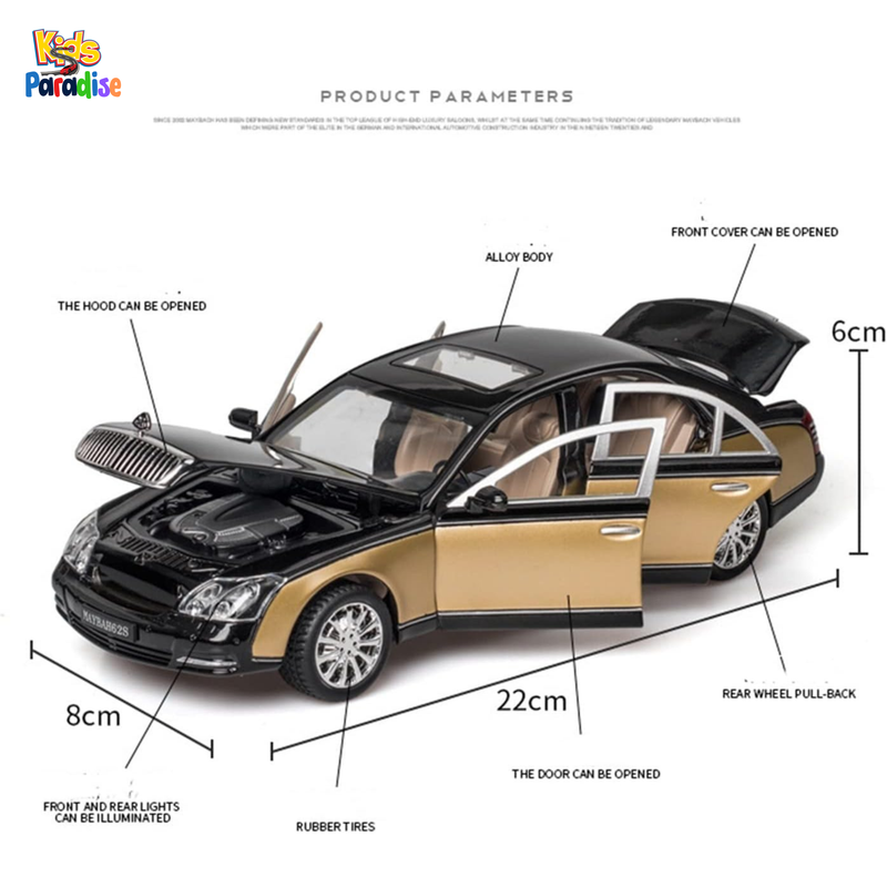 1:24 Scale Maybach 62S Sedan Diecast Model Car M-929-H