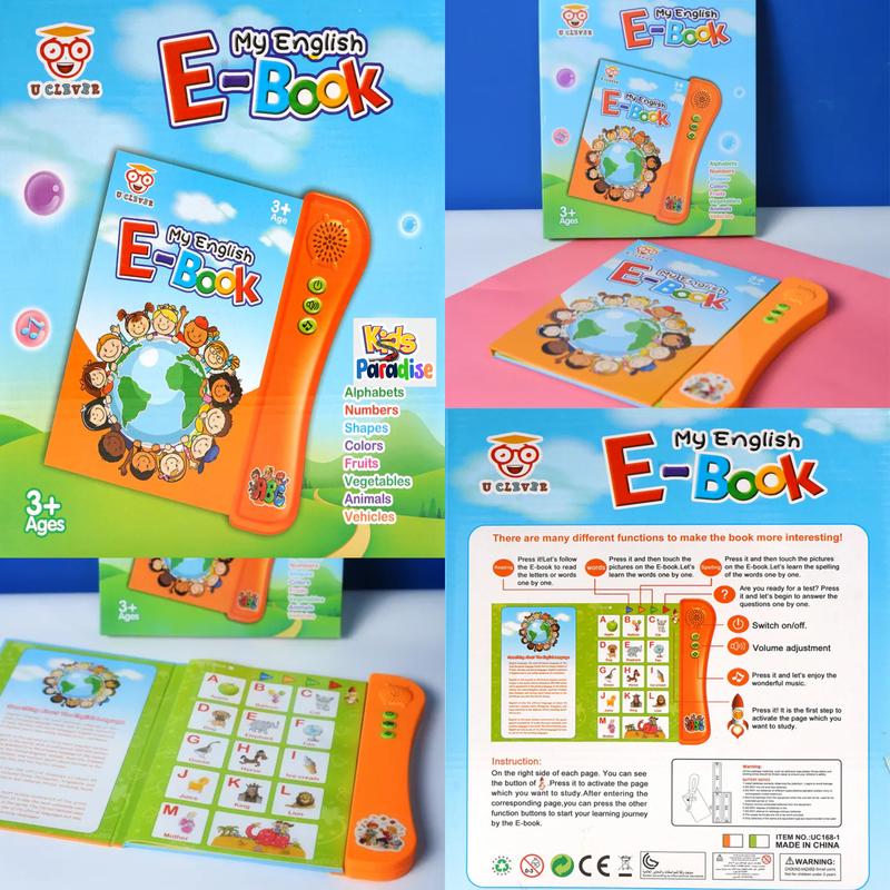 E Book Educational Toy Finger Press Smart English Learn For 3+ Years