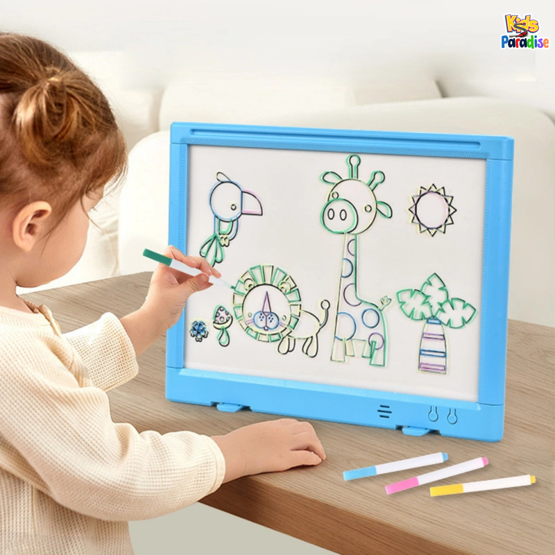 14" Colourful Magic Board Light Up Music Drawing Pad