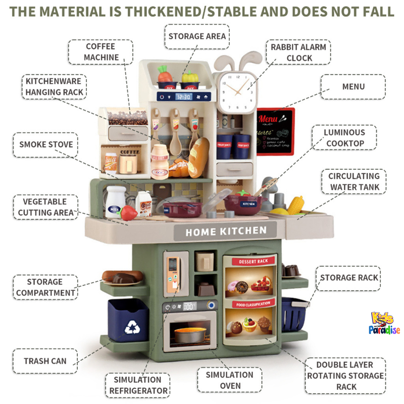 Kitchen Playset with Cereal Container & Mini Planter Kitchen Toy for Girl KITCHEN SET 42T-3