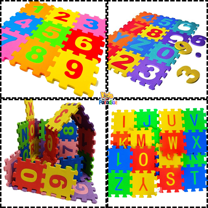 36 Pcs 5x5 inch Alphabet EVA Puzzle Foam Play Mat Floor For Kids Early Education