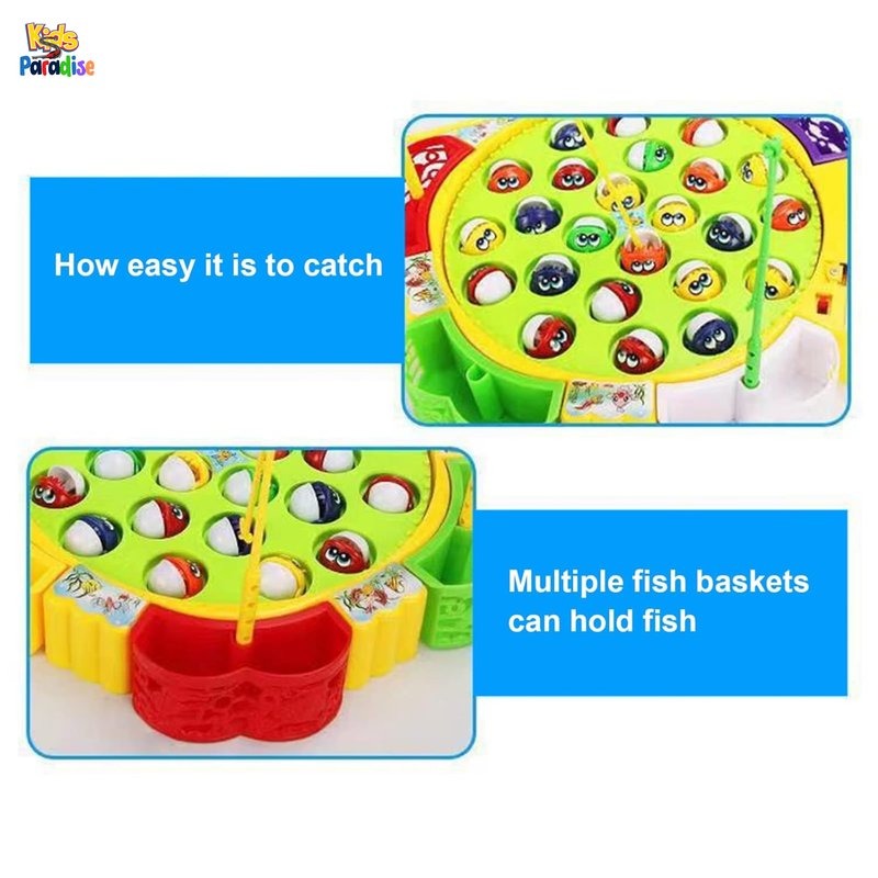 21 Pcs Fish Game Electric Musical Fishing Toy