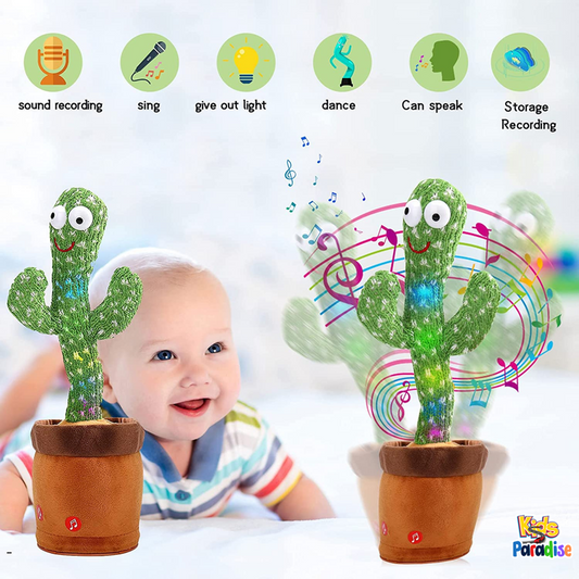 Cute Dancing and Talking Cactus Rechargeable Stuffy Toy