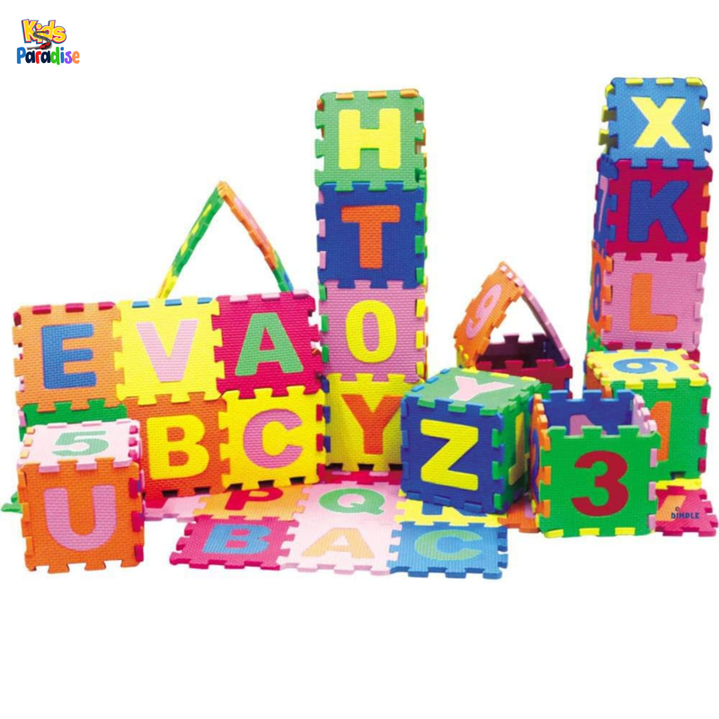 36 Pcs 5x5 inch Alphabet EVA Puzzle Foam Play Mat Floor For Kids Early Education