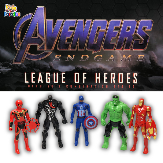 Pack of 5 Multicolored Avengers Superheroes Action Figures