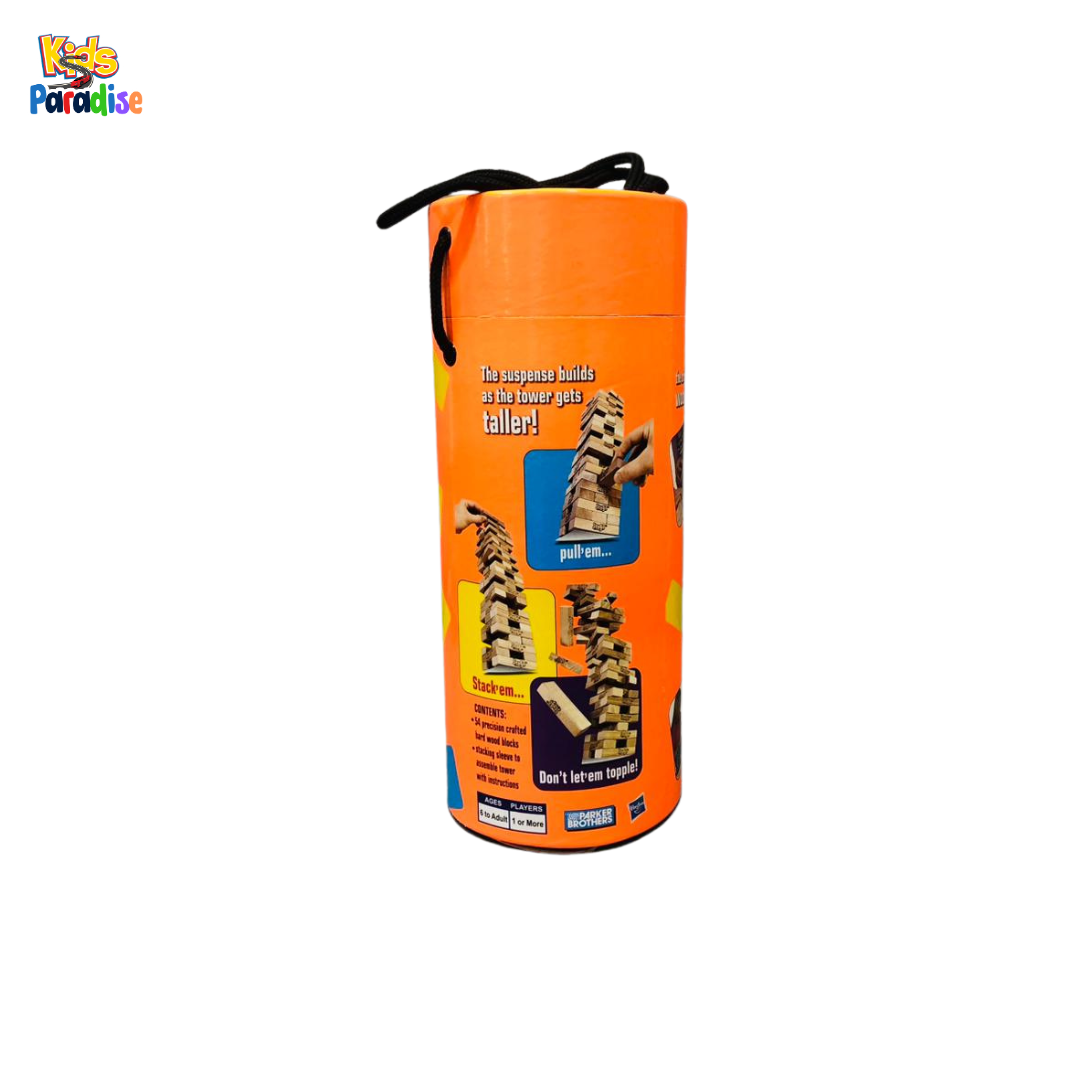 Classic Jenga Wooden Block Game in Portable Tube