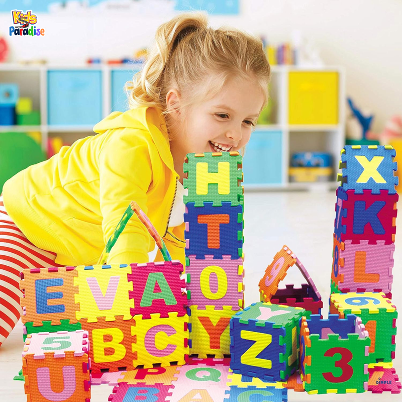 36 Pcs 5x5 inch Alphabet EVA Puzzle Foam Play Mat Floor For Kids Early Education