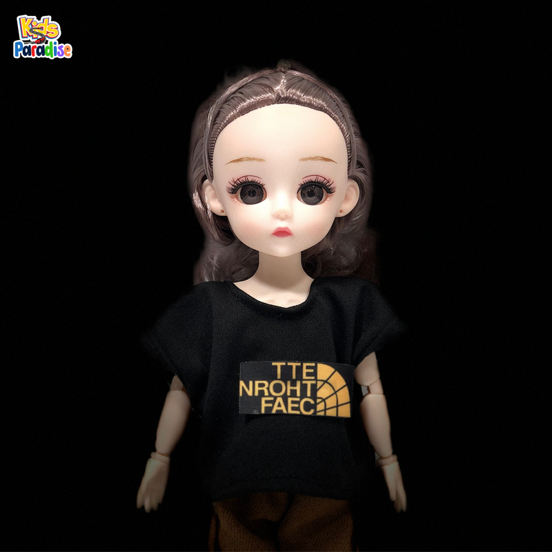 30 cm Fashion Princess Doll Cartoon Face Dolls with Western Cloth Girls Gift