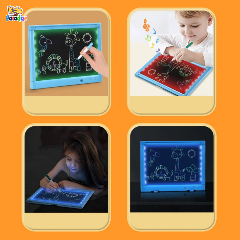 14" Colourful Magic Board Light Up Music Drawing Pad
