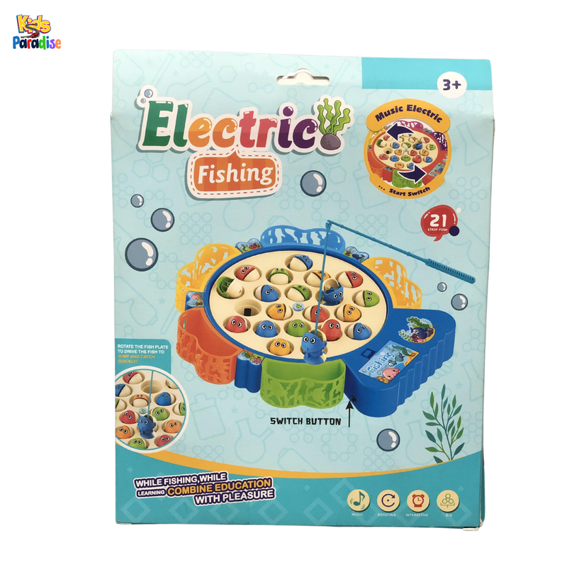 21 Pcs Fish Game Electric Musical Fishing Toy