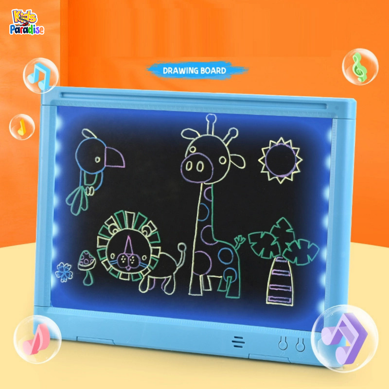 14" Colourful Magic Board Light Up Music Drawing Pad