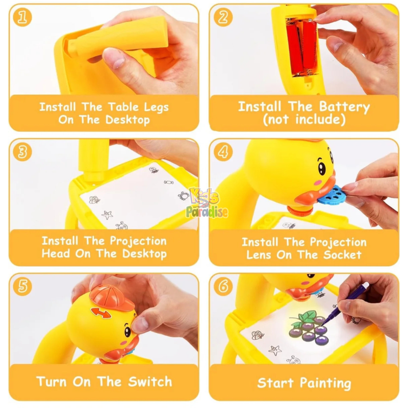 Giraffe Projection Camera Painting Table Small Size Simple 6 Pcs
