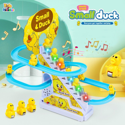 Yellow Duck Climbing and Racing Track Set Electric Light Music