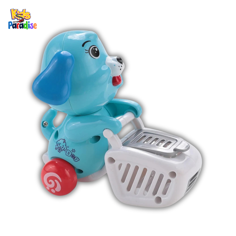 Little Dog Shopping Trolley Toy - Multicolor Interactive Play Set for Kids