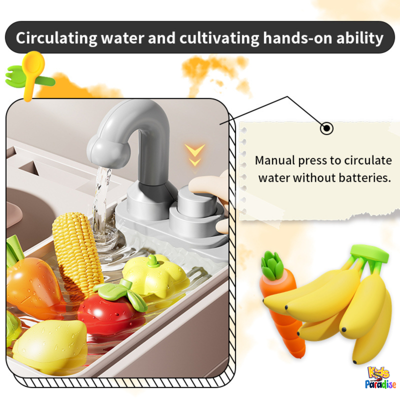 Kitchen Playset with Cereal Container & Mini Planter Kitchen Toy for Girl KITCHEN SET 42T-3