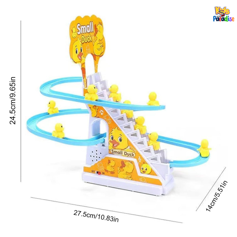 Yellow Duck Climbing and Racing Track Set Electric Light Music