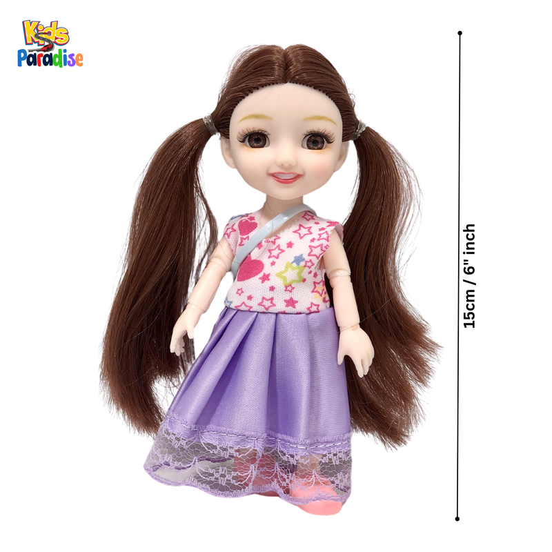 6 inch Welcome School Princess Doll with Flexible Joints & Cute Outfit Perfect Gift For Girls