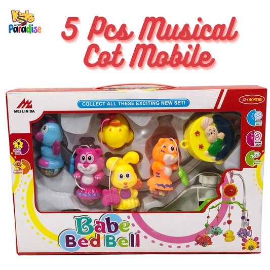 5 Pcs Baby Bed Bell Toy For Unisex Musical Coat Mobile