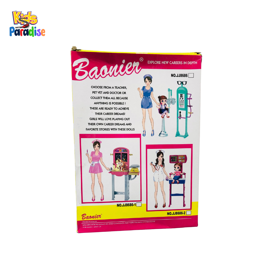 Baonier Pet Doctor Doll Set with Veterinary Clinic Accessories for Girls