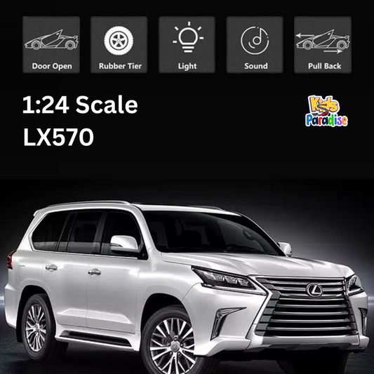 1:24 Lexus LX570 Diecast Model Car M 923X1 Sound Light Pull Back Toy
