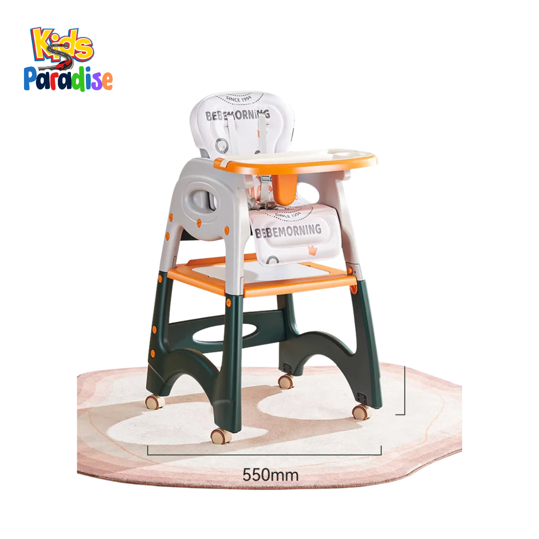 2-in-1 Convertible Baby High Chair & Building Block Study Table Set (Model: YY7-1)