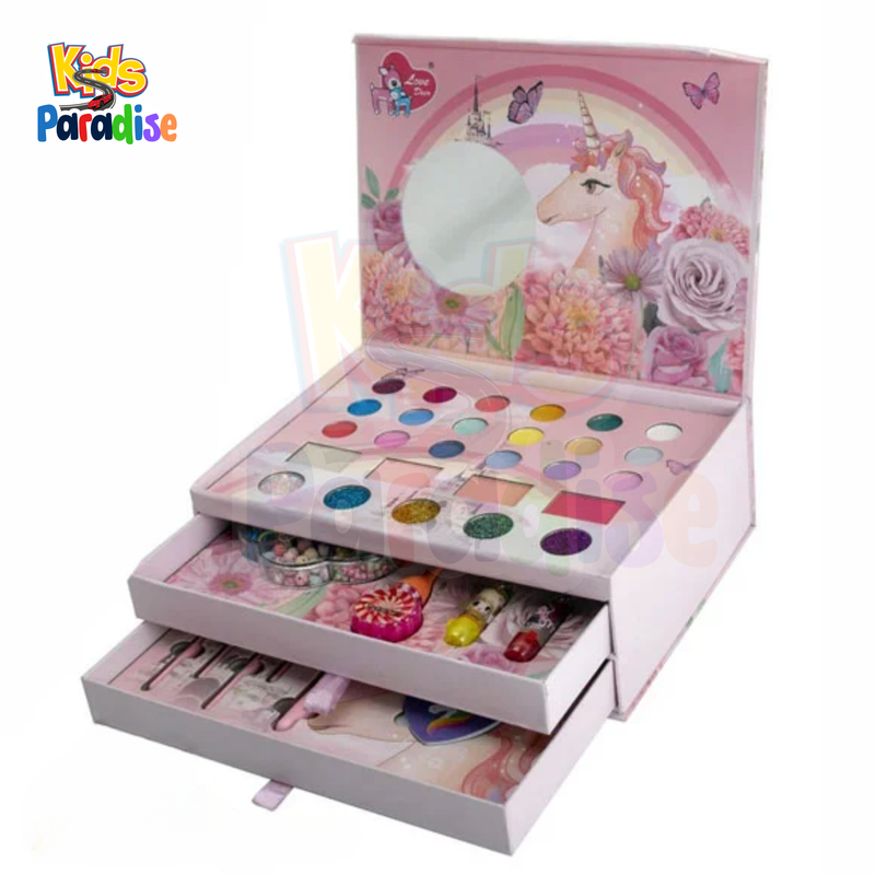 Girls Real Makeup Kit Washable Cosmetics Set Play Unicorn Theme for Toddlers  6137