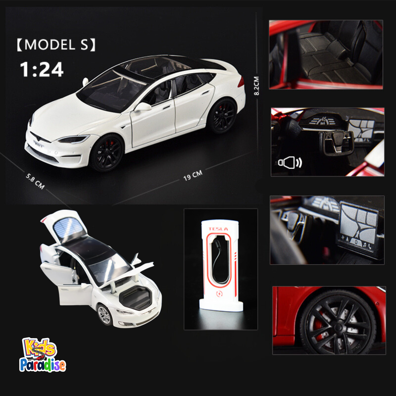 1:24 Scale Tesla Model S Die Cast Model Car M-92319-1