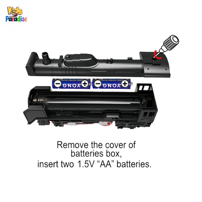 24Pcs Halloween Theme Rail Track Train Set 4299-69 with Sound and Light