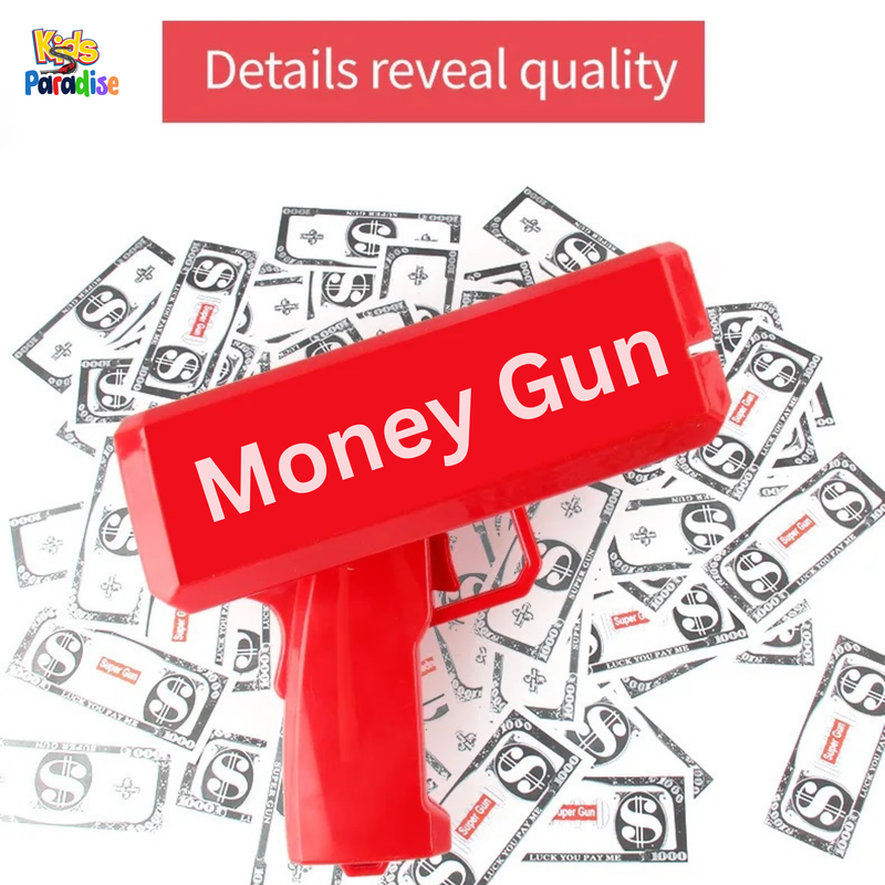 Money Gun Cash Cannon for Punjabi Wedding, Parties and Fun Includes 100 Fake Dollars