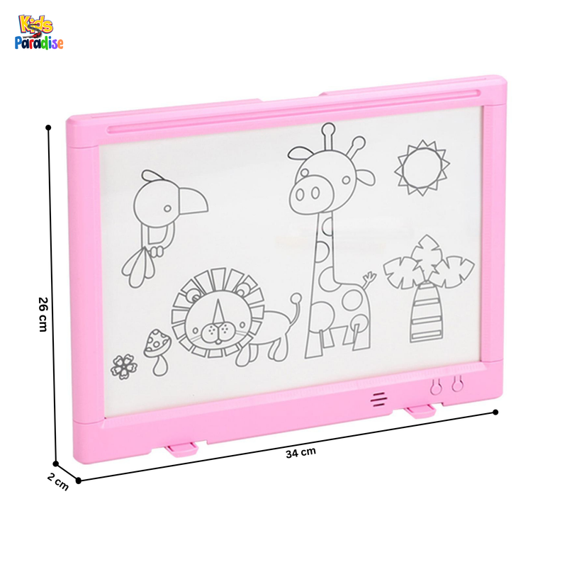 14" Colourful Magic Board Light Up Music Drawing Pad