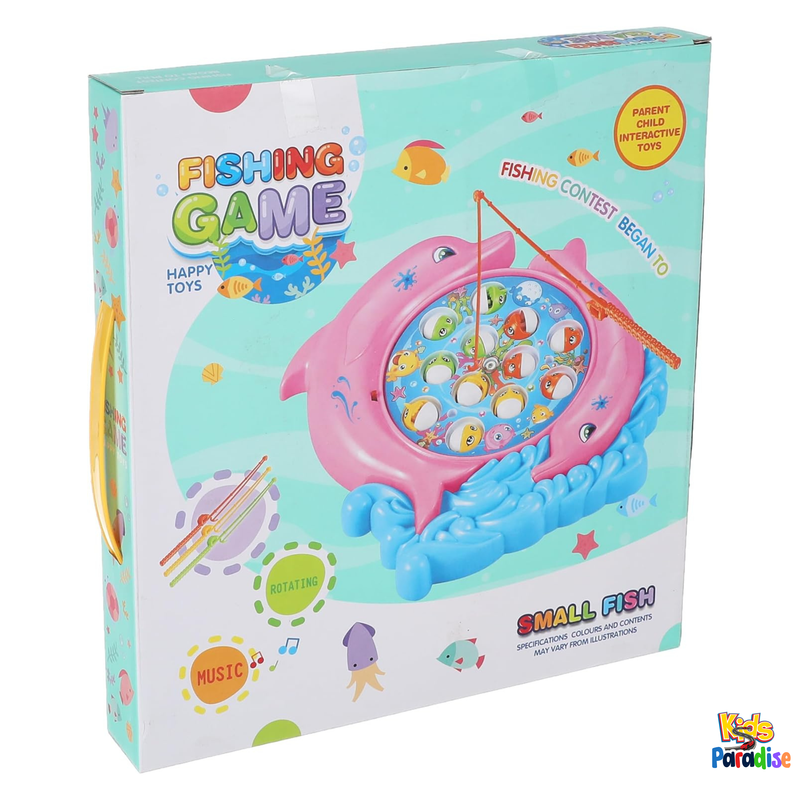 12 Pcs Fish Game Electric Musical Fishing Toy - 7705-2B Blue