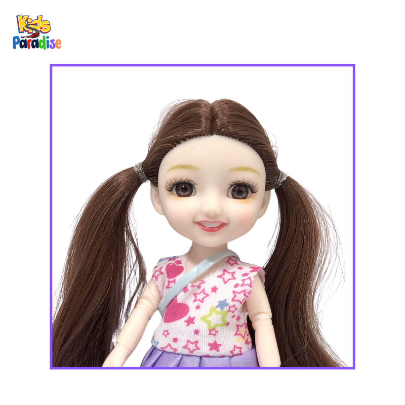 6 inch Welcome School Princess Doll with Flexible Joints & Cute Outfit Perfect Gift For Girls