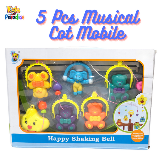 5 Pcs Musical Baby Bed Bell Toy For Unisex Coat Mobile Hanging Set