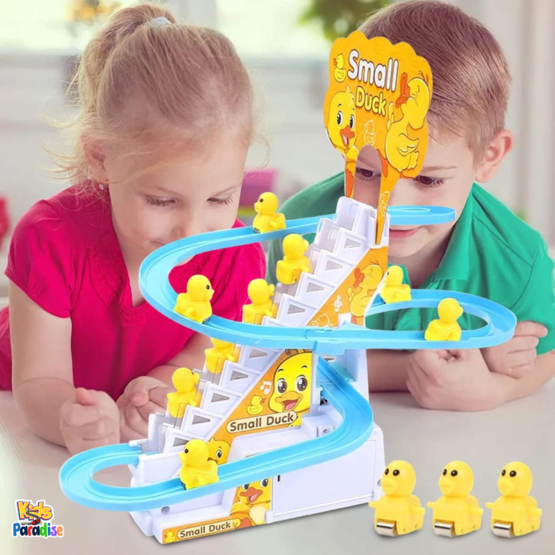 Yellow Duck Climbing and Racing Track Set Electric Light Music