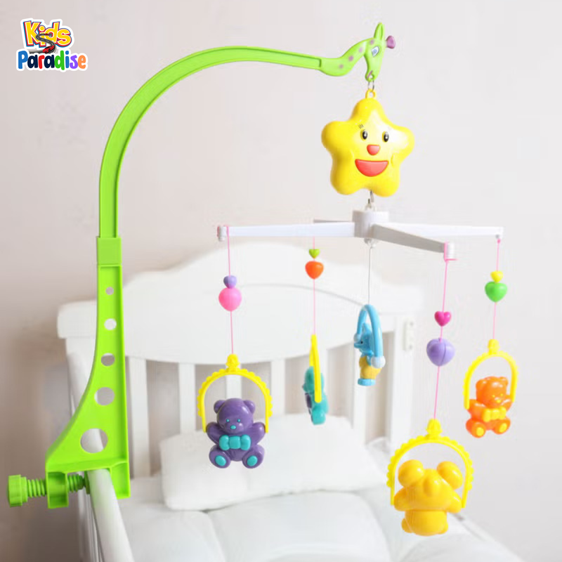 5 Pcs Musical Baby Bed Bell Toy For Unisex Coat Mobile Hanging Set