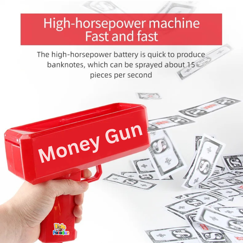 Money Gun Cash Cannon for Punjabi Wedding, Parties and Fun Includes 100 Fake Dollars