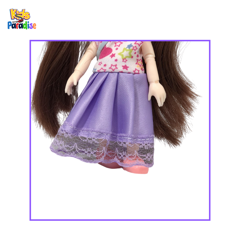 6 inch Welcome School Princess Doll with Flexible Joints & Cute Outfit Perfect Gift For Girls
