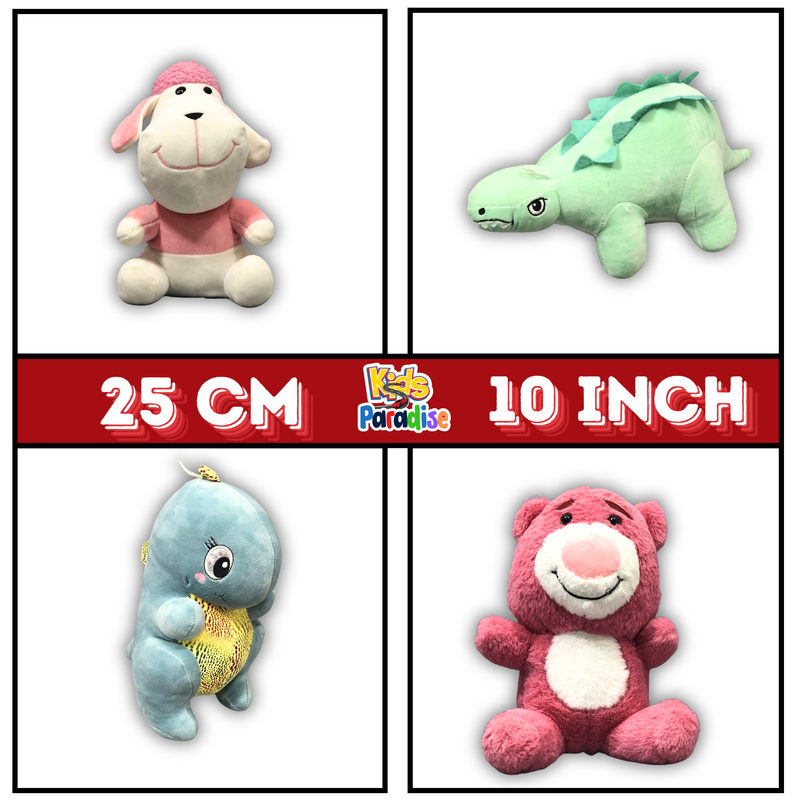 25 cm Mix Stuffed Plush Animal Toy Cute Pokemon Dog Bear Dinosaur