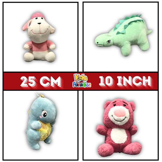 25 cm Mix Stuffed Plush Animal Toy Cute Pokemon Dog Bear Dinosaur