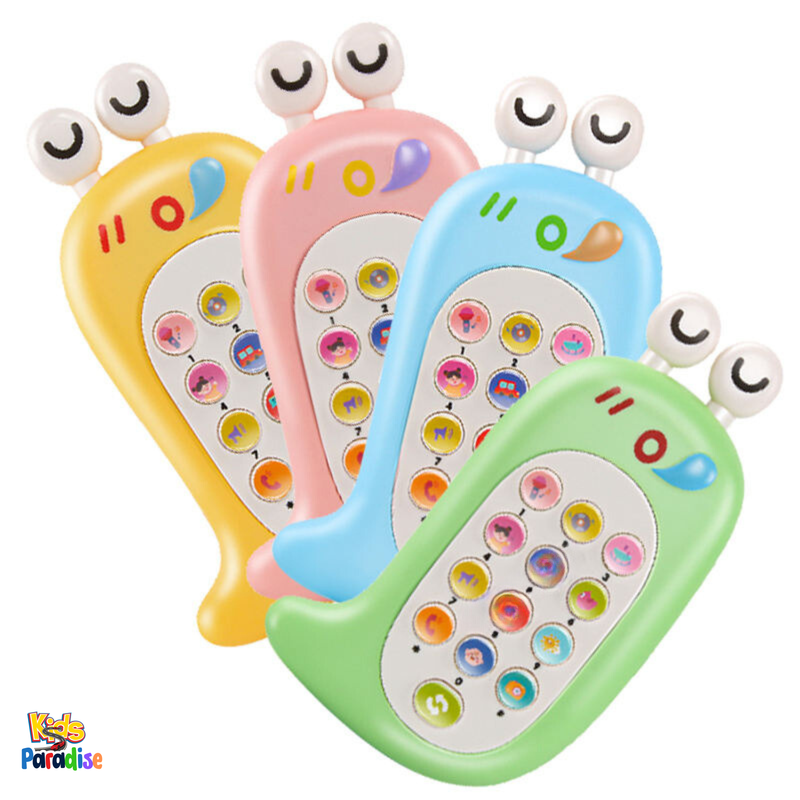 Baby Puzzle Cute Music Snail Mobile Phone Children's Toy Bite able Toddler Multiple Function Phone