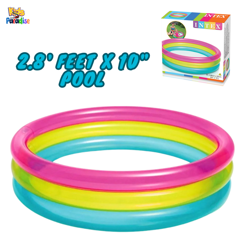 INTEX 2.8-FT Rainbow Sunset Glow Baby Swimming Pool (34" X 10") 57104
