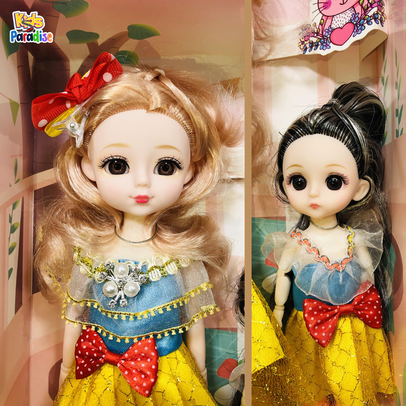 12 inch Lovely Stylish Girl Dolls With Small Baby Doll Set Perfect Gift For Girls