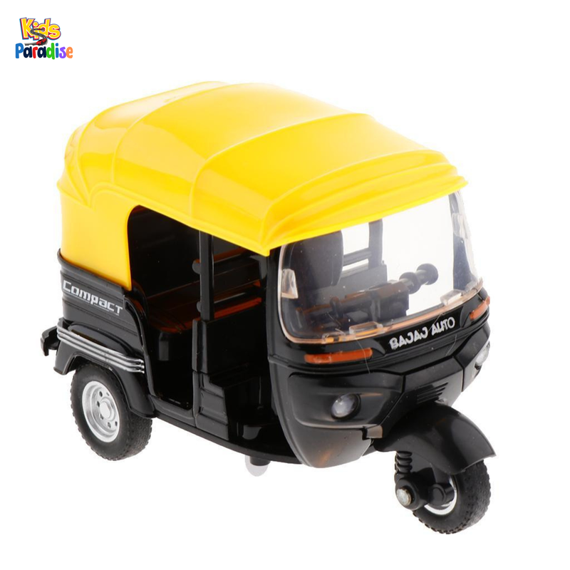 1:14 Scale Simulated Alloy Indian Auto Rickshaw Bike Diecast Model Green & Black