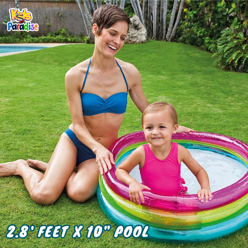 INTEX 2.8-FT Rainbow Sunset Glow Baby Swimming Pool (34" X 10") 57104