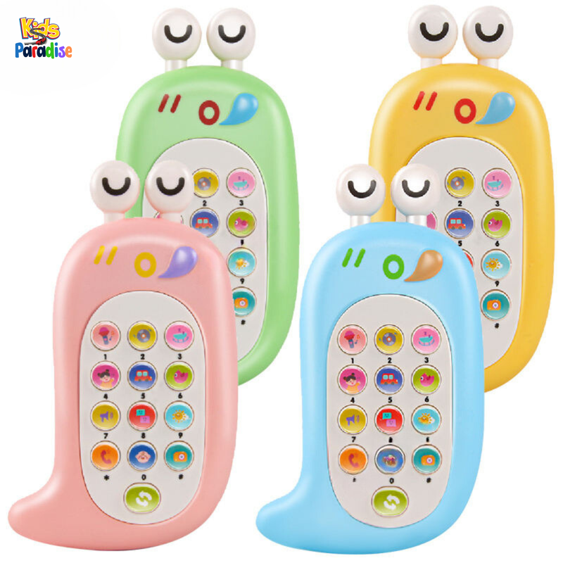 Baby Puzzle Cute Music Snail Mobile Phone Children's Toy Bite able Toddler Multiple Function Phone