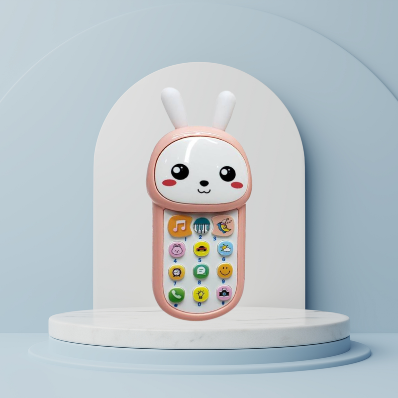 Children's Music Rabbit Phone Toy Biteable Toddler Puzzle Multiple Function Phone
