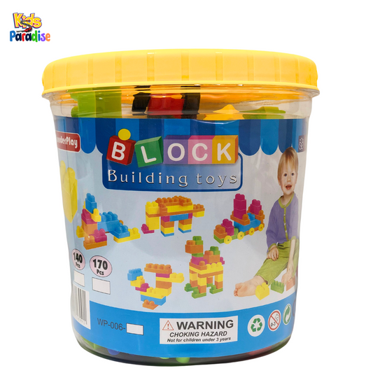 110 Pieces Train Building Blocks  Bucket Assorted - WP006-02
