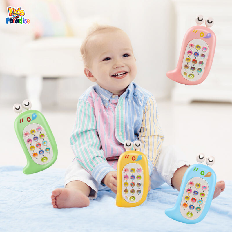 Baby Puzzle Cute Music Snail Mobile Phone Children's Toy Bite able Toddler Multiple Function Phone